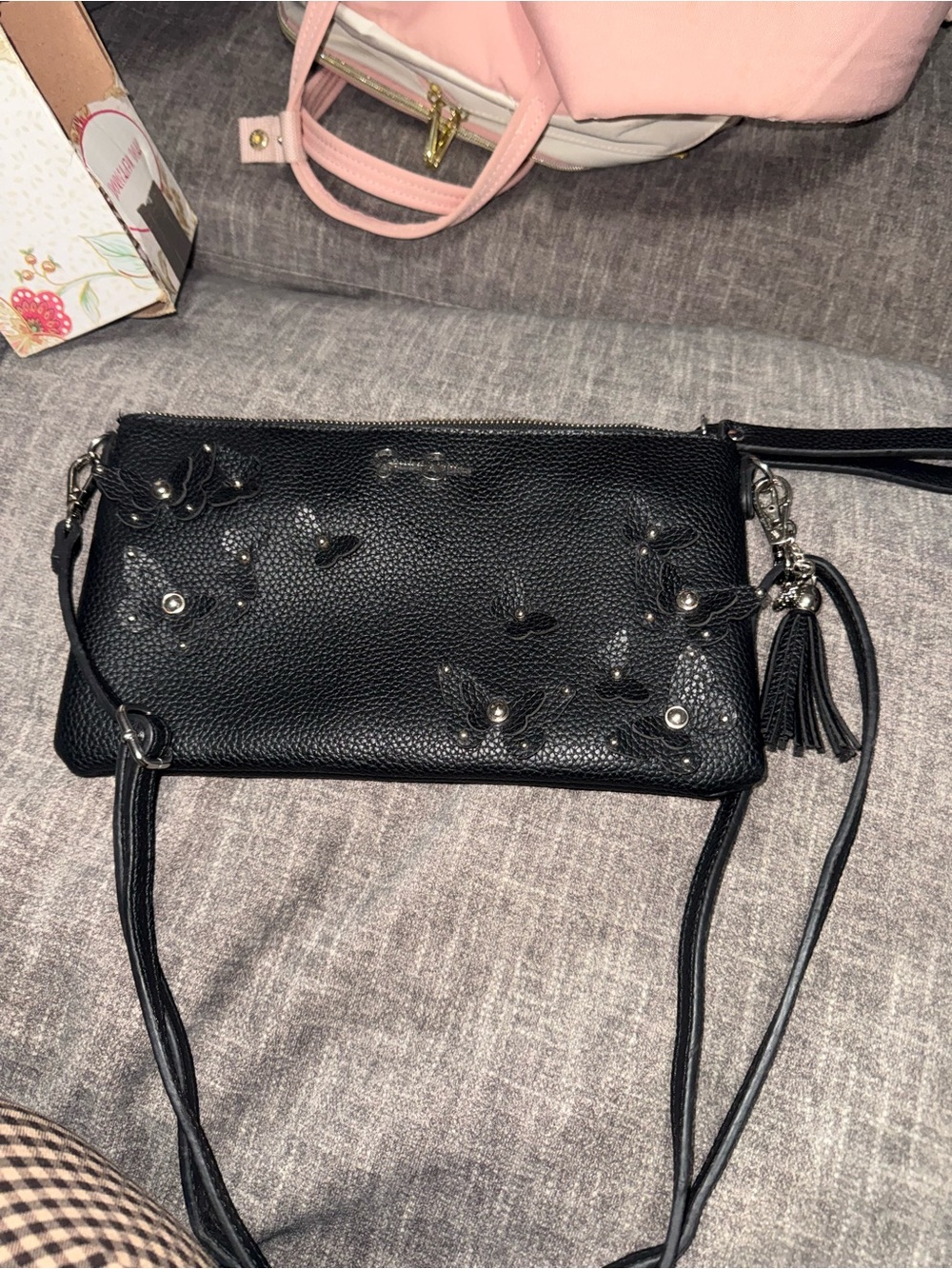 Jessica Simpson Black Floral Crossbody